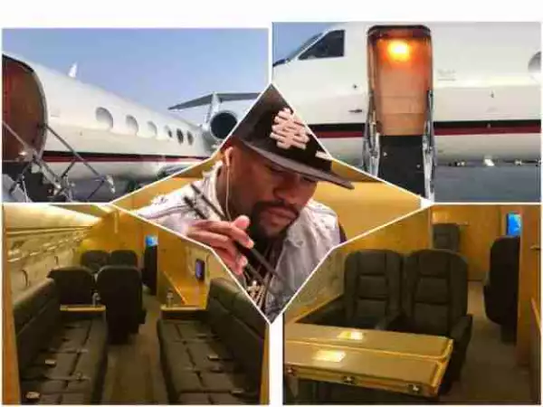 See The Exterior & Interior View Of Floyd Mayweather’s New Private Jet (Photos)